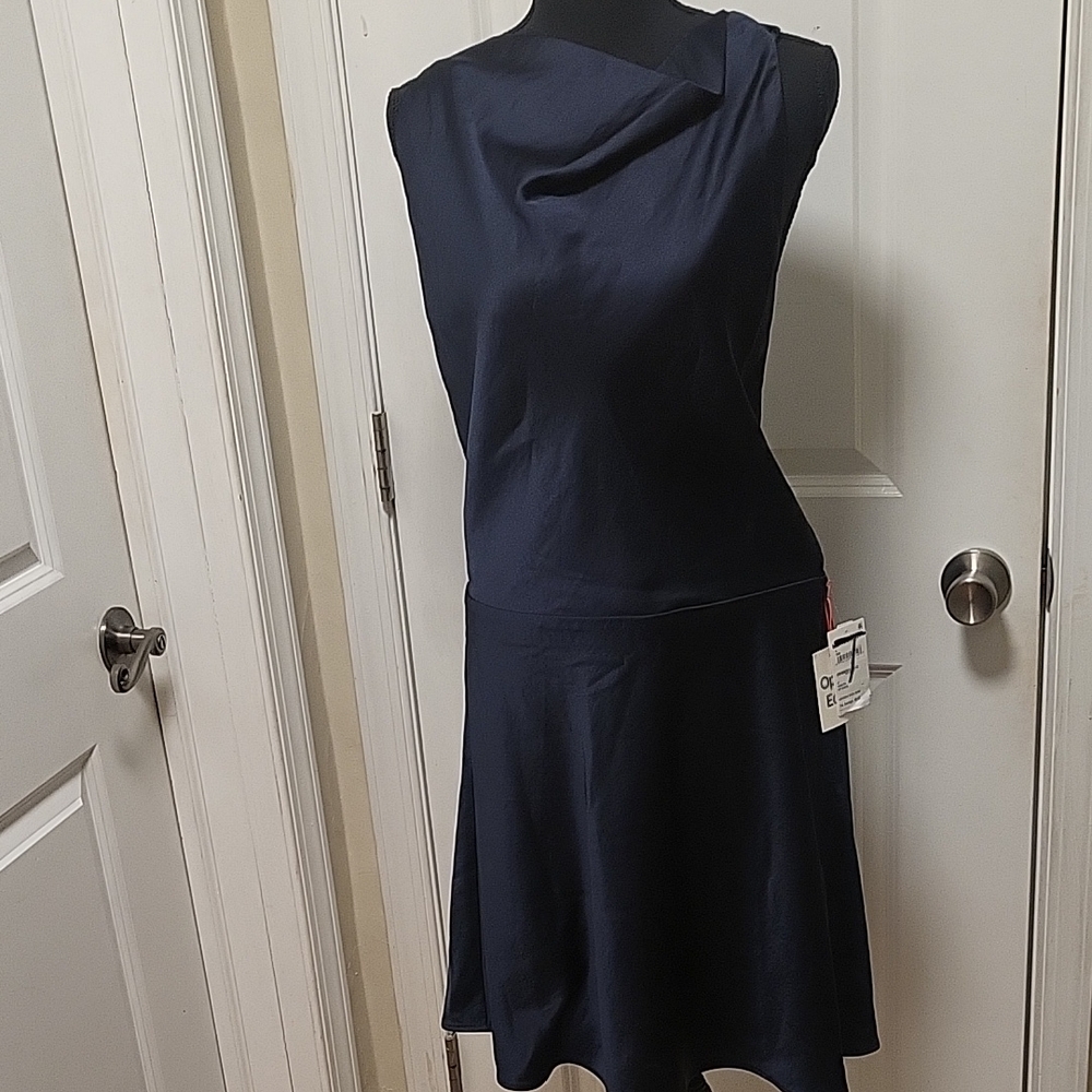 NWT Nordstrom Elegant Navy Blue Sleeveless Dress
